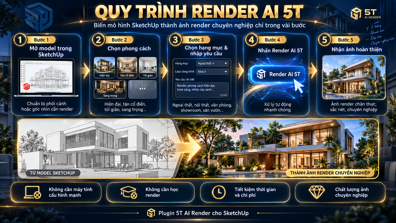 Quy trình Render 5T AI
